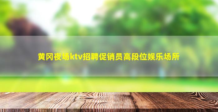 黄冈夜场ktv招聘促销员高段位娱乐场所
